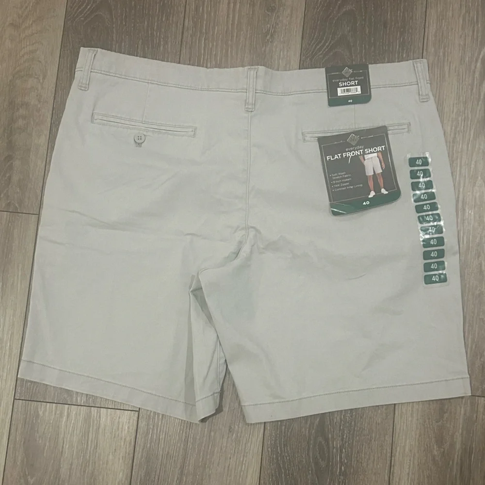 NWT Men’s Member’s Mark Everyday Stretch Flat Front Shorts 9” Inseam